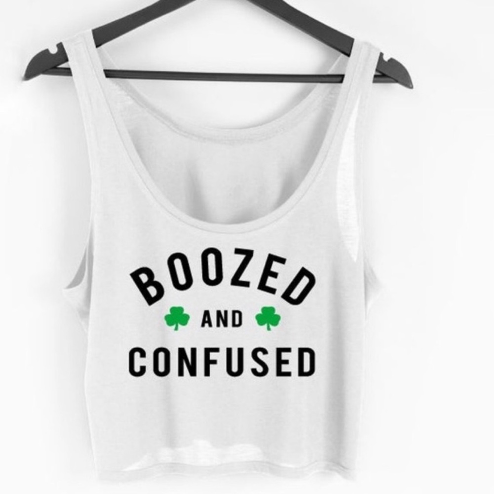 Boozed & confused Irish St. Patrick’s day tank top